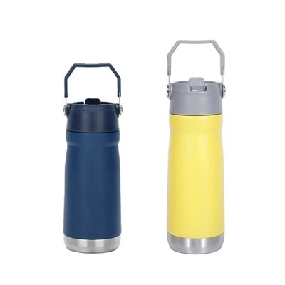 Bouteille d'eau de sport extérieur 22 oz avec couvercle de paille